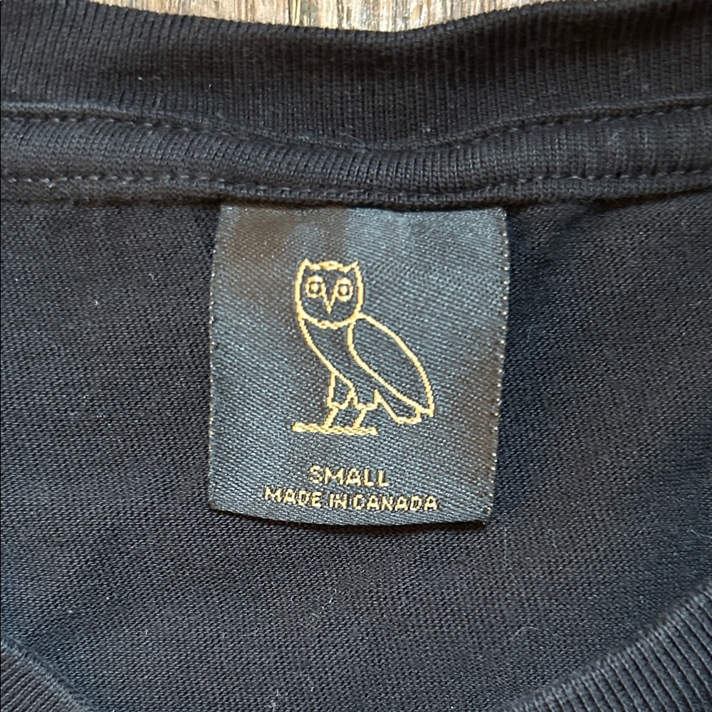OVO Black Long Sleeve Cotton Shirt with Owl Logo - Picture 2 of 7